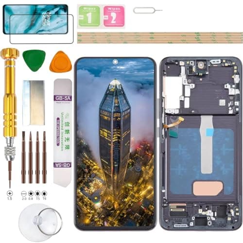 Gadget Troops Kit de remplacement d'écran LCD (sans empreinte digitale) pour Samsung Galaxy S22+ Plus SM-S906B/DS, S906B, S906U, S906U1, S906W, S906N, S9060, S906E (Noir)