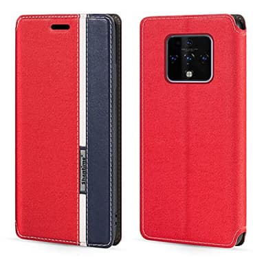 Shantime Tecno Camon 16 Premier Case, étui à rabat en cuir multicolore tendance avec fermeture magnétique et porte-cartes pour Tecno Camon 16 Premier (17,5 cm)