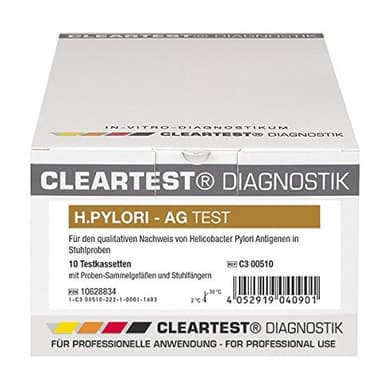Clear Test 10628834 H. pylori AG en chaise de test (Lot de 10)