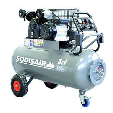 Compresseur professionnel en V sur roue 200 litres 230 Volts