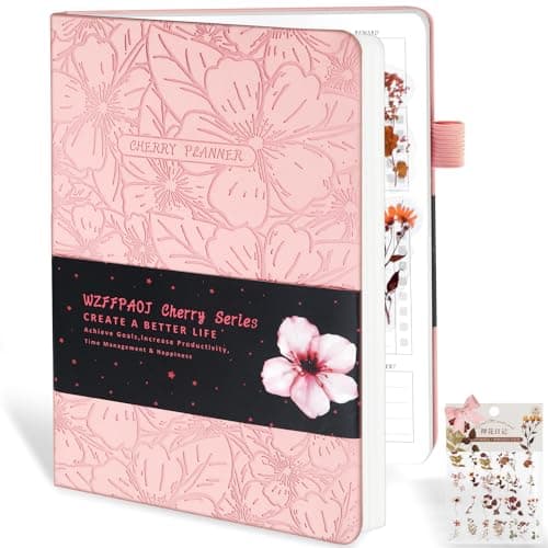 Agenda hebdomadaire et mensuel non daté (rose)