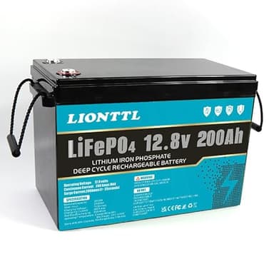 Lifepo4 Batterie 12 V 200 Ah 5000 cycles profonds au lithium phosphate ferreux remplace la batterie plomb-acide AGM, convient pour camping-cars, chariots, bateaux, installations solaires, etc.