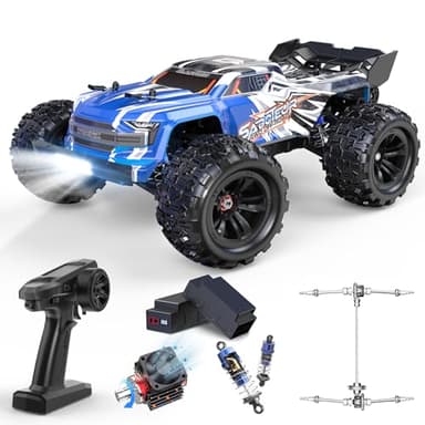 DEERC H16E Voiture Télécommandée 1:16 - Moteur Sans Balais 68 km/h, Course Rapide 4 Roues Motrices, 2 Batteries pour 40 Minutes d'Autonomie, RC 2,4 GHz pour Adultes et Enfants