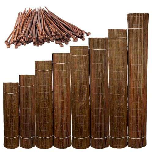 Ogrodzenia Wiklinowe Canisse Osier 180 x 500 cm Clôture de Saule -Canisse Brise Vue Balcon et Patio - Cloture Jardin Exterieur - Protection Contre Le Vent & Le Soleil - 100% Naturel