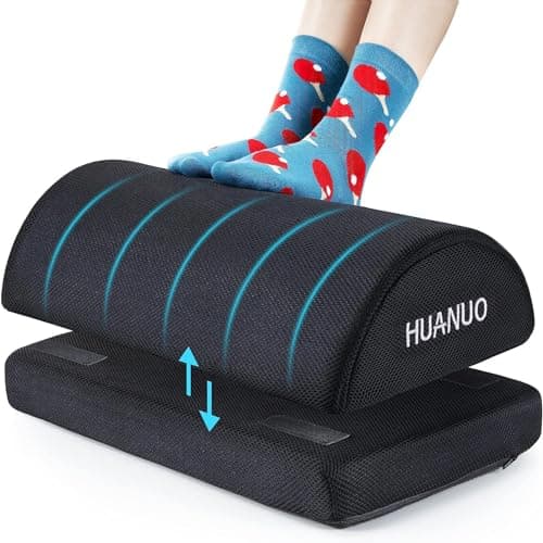 HUANUO Repose-pieds Bureau avec 2 options de hauteur, Réglable Double Couche pour Maison, Voyage