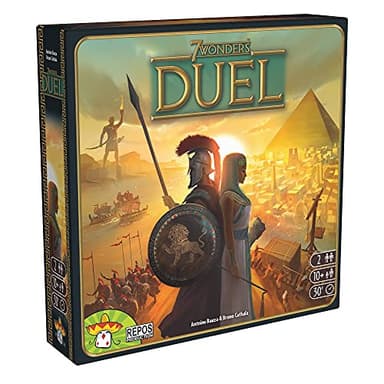 Asmodee - 7 Wonders : Duel - Jeu de Société pour Adultes et Enfants dès 10 Ans - Version du Jeu de Stratégie et de Plateau pour 2 Joueurs - 20 Min - Version Française - Repos Production