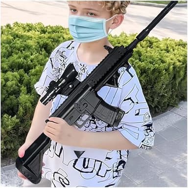 Pistolet Jouet M416 Fusil De Sniper Bombe à Eau Mousse Balle Souple Double Mode Tir à Longue Distance loupe réglable Gel Blaster Gun Cadeaux pour Enfants et Adolescents