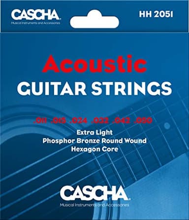 CASCHA Premium Cordes en nylon pour guitares classiques et de concert (6 cordes) - Tension normale, Premium Guitar Strings for Classical Guitar, 6 pcs