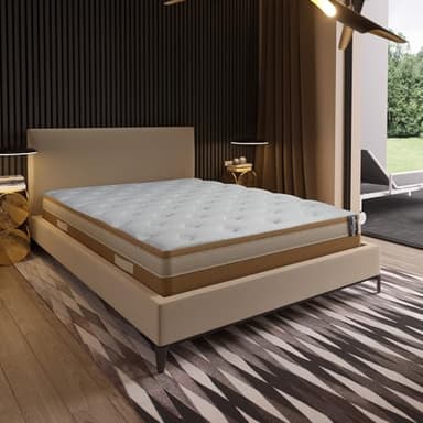 NIMBA LITERIE Hybrid Matelas Robuste 160 x 200 x 30 cm Confort Optimal - Hauteur 30 cm - Technologie à Ressorts ensachés 7 Zones - Mousse de Soutien Flexible - Certificat Oeko-Tex, Certipur et ISO -
