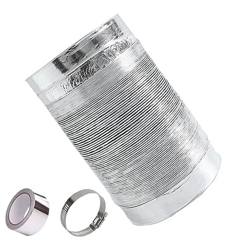 Tuyau Ventilation Tuyau D'évacuation d'air Flexible Ø 80/100/110/120/150/160/170/180/200mm pour Climatisation, Sèche-Linge, Hotte Aspirante, Ventilateur avec 2 Colliers De Serrage en Acier (Color : 1