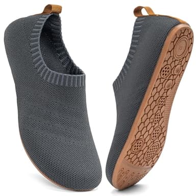 Sosenfer Chaussons Hommes Chaussures Maison pour Femmes Chaussures Pieds Nus Dames Antidérapant Chaussons Chaussettes Plats Chaussons Maison Cosy Chaussons Unisexe-OxfordDarkGrey-43