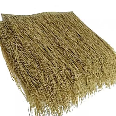 NIANTONG Chaume Artificiel Toit de Chaume de Paille Panneaux de Toit de Chaume pour La Décoration de Toit Tiki Bar Pavillon Jardin(Size:50 * 47cm,Color:30PCS)