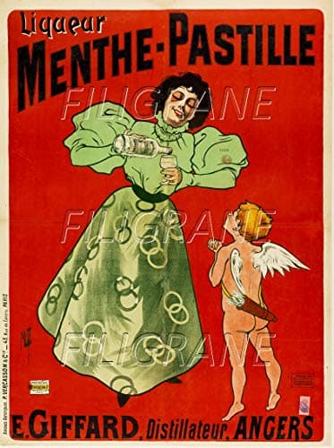 PostersAndCo ™ E. Giffard Menthe Pastille Rynt-Poster/Reproduction HQ 60x80cm d'une Affiche Vintage/Ancienne