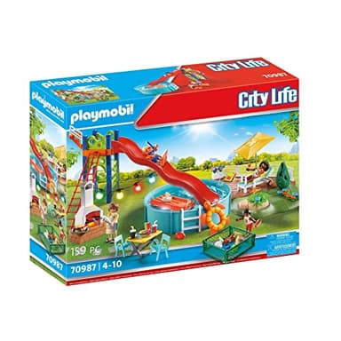 PLAYMOBIL 70987 Espace détente avec piscine- City Life- La maison moderne- aménagement pièces de la maison