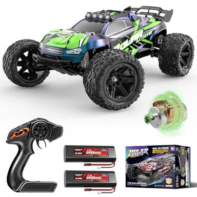 Womaqu Voiture Télécommandée Adulte Grande Échelle 1:10 46 cm, RC Truck 4x4 Électrique 45 km/h avec 2 Batteries 2600mAh, Voiture Radiocommandée Tout Terrain pour Enfants et Adultes