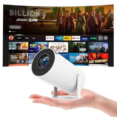 Mini Projecteur 4K Videoprojecteur Portable Projecteur Video WiFi 6 Android 11 Retroprojecteur 1080P Full HD Supporté pour TÉLÉPhone PC Lap HDMI Home Cinéma 180° Rotation (HY300PRO)