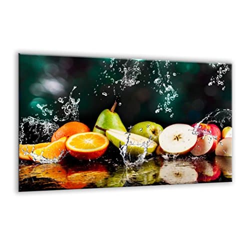 Verre Trempé plaque murale de cuisine 80 x 52 cm Grande planche ? découper Housse Splashback Réchaud protection d'écran pour en céramique électrique Induction Fruit Splash 126510526 par semax