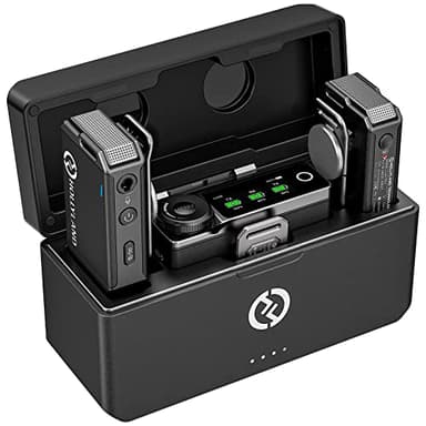 Hollyland Lark Max Micro Cravate sans Fil ENC Annulation Ambiante Bruit, Audio Qualité Studio, 14H Mémoire Embarquée, 22H Utilisation, 250m Portée pour DSLR Caméra Smartphone PC Switcher Caméscope