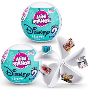 5 Surprise Mini Brands Disney Store Series 2 Mystery Capsule Jouet à collectionner (lot de 2)