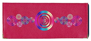 Syl'la Cercle Porte Chequier Long en Cuir pour Femme Rouge