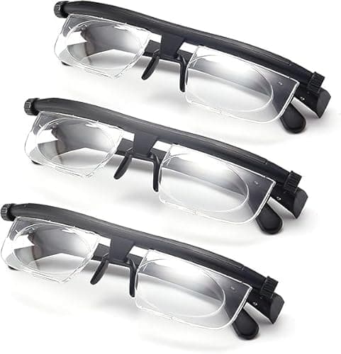 Lunettes réglables, Lunettes de Mise au Point réglables pour la Vue de près et de Loin, évitent la Fatigue oculaire, utilisations Multiples, adaptées à Une variété d'occasions,3pcs