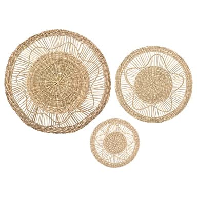 Atmosphera - Set de 3 déco murales - Roseau - D38 cm