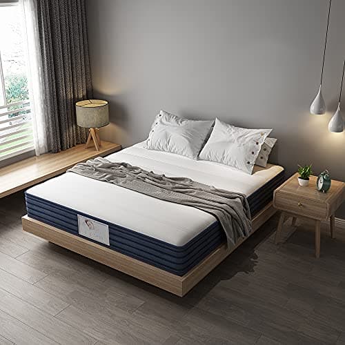 TEENO Matelas en Ressorts Mousse polyuréthane et 22CM mémoire de Forme (140x190x22cm)