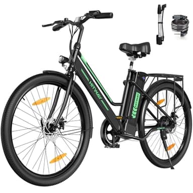 HITWAY Vélo Électrique 26 Pouces Vélo Électrique Femme et Homme,Moteur 250W,Batterie 36V/8,4Ah,Max 25km/h,Pédalage Assisté,Autonomie 35-70km,Adulte Unisexe