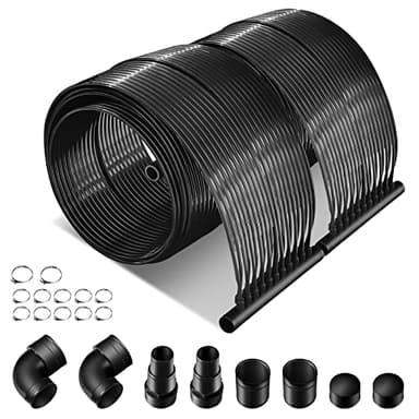 COSTWAY Chauffage Solaire pour Piscines 2 Panneaux Collecteurs Solaires de 600 x 75 cm, Chauffe-Piscine Solaire en Matériau PE Résistant aux Intempéries Absorption de Chaleur