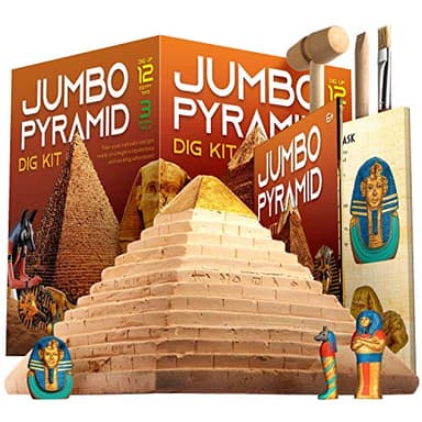 Dr. Daz - Kit jeux egypte fouilles archéologiques pour enfants-Grande pierre precieuse pyramide-Jouet pour enfants 4 5 6 7 8 9 10 ans