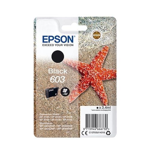 Epson Singlepack Black 603 Ink, Rendement standard