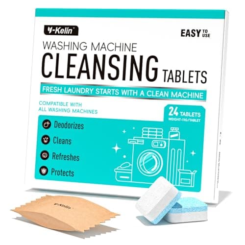 Nettoyage machine à laver Tablettes nettoyantes pour lave-linge 24 paquets - 1 an d'approvisionnement Tablettes nettoyantes pour lave-linge HE à chargement frontal et à chargement par le haut