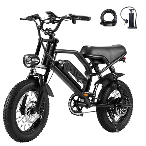 E-RIDES Vélo Électrique 16" 3.0 Fat Tire, Batterie Amovible 36V 13Ah, Vélo Électrique avec 3 Modes de Conduite, Écran LCD Intelligent, Frein à Double Disque, Autonomie 30-60km