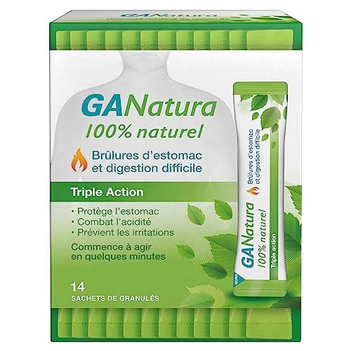 GANatura - 100% Naturel - Brûlures d'estomac et digestion difficile - 14 Sachets - Format Pratique