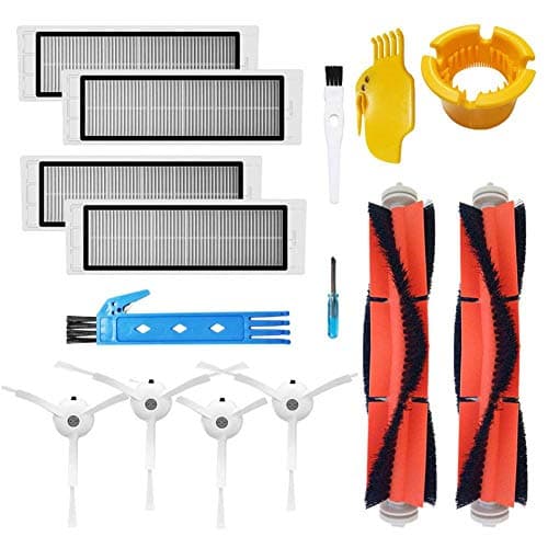 BSDY YQWRFEWYT Kit d'accessoires pour XIAOMI MI Robot S6 S60 S65 S5 Max T6 Pièces de Rechange d'aspirateur 2 Brosse Principale 4 Brosse latérale 4 HEPA Filtre