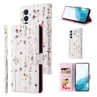 UEEBAI Coque pour Samsung Galaxy A54 5G, Premium Etui en Cuir PU Portefeuille avec RFID Blocage Housse de Protection Etui à Rabat avec Fentes de Cartes Fonction Stand Fermeture Magnétique - Feuille