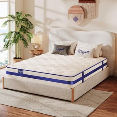 Vesgantti Matelas 90x190cm,Épaisseur 26cm,Blue Velvet Matelas,Technologie Hybrid,Ressorts Ensachés Indépendant en Mousse Gel à Mémoire de Forme,Multicouches Extra Confort 7 Zones,Oeko-tex