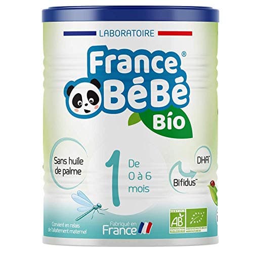 FRANCE BéBé BIO - Lait infantile pour bébé 1er âge en poudre 0 à 6 mois - Lait fabriqué en France - BIFIDUS - SANS HUILE DE PALME - 400g