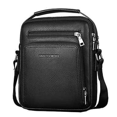 A-QMZL Sacoche Homme Sacs à Bandoulière Vintage Sacoche Bandoulière Cuir Petite Shoulder Bag Crossbody Business Cartable Besace Pochette Sacs à main pour Voyage, Randonnée et Travailler
