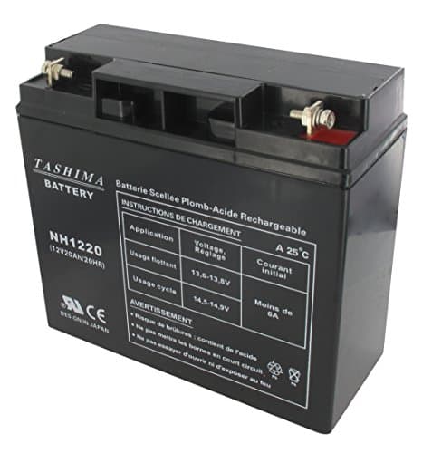 TASHIMA - Batterie 12V 20AH NH1220 Motoculture - Technologie Plomb Étanche Gel Sans Acide - Borne + À Droite - Pour Moteurs Thermiques Type Tracteur, Tondeuse À Gazon Autoportée & Motoculteur