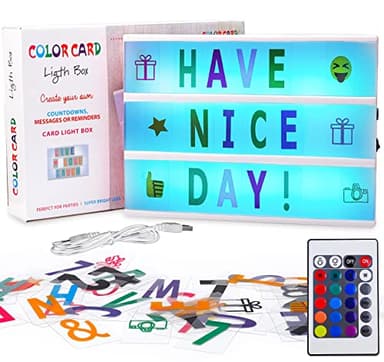 Frasheng Boite Lumineuse Message LED,Light Box Rose avec 192 Lettres et Emojis,LED Light Box Set,Format A4,Blockbuster Letter Box,Un Pratique et Romantique Cadeau pour Toutes Les Fêtes Importants