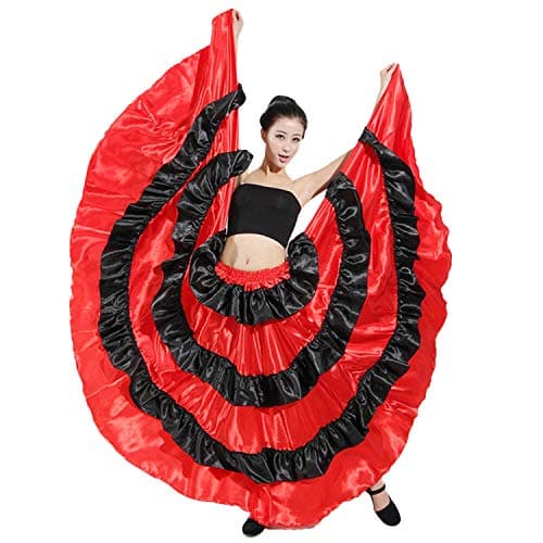 LOLANTA Jupe De Torero Espagnole Noire Noire pour Femmes Costume De Bal Flamenco
