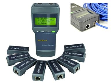 KALEA-INFORMATIQUE Testeur Professionnel pour réseau Ethernet RJ45. Affichage du schéma de cablage et localisation du défaut sur le câble depuis son origine, avec 8 Satellites