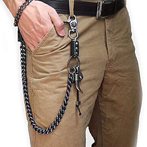 UOOOM Hip Hop Punk Chaîne de Pantalon Fashion Portefeuille Chaîne Porte-clés (PK6001)