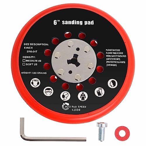 Plateau de Ponçage，Plateau Ponceus Multihole 150mm Compatible avec Bosch RSM6045，GEX 34-150, GEX 40-150 Ponceuse Excentrique avec Clé Par (Version Moyenne)