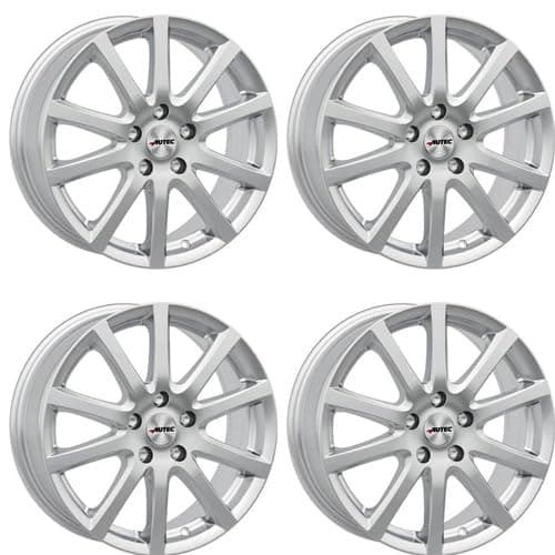 4x jantes en aluminium Autec SKANDIC ECE 7.0x17 ET50 5x108 Brillantsilber