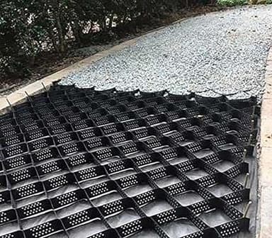 Stabilisateur Gravier Gazon Dalle Stabilisatrice Tapis de stabilisation de sol géogrille 1 m, 5 m, 10 m, grille de gravier en PEHD, pour pentes raides extérieures, paysage, grilles de stabilisation de