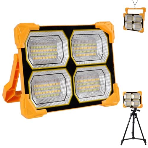 300W projecteur led rechargeable spot led extérieur Projecteur LED 26000mAh lampe rechargeable usb Solaire 5 Modes Projecteur Led Lampe de Travail Pour Camping, Chantier, Garage, Atelier