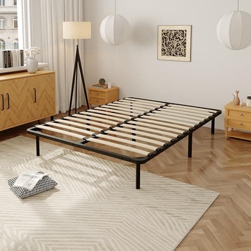 Stanew Sommier 140x190cm - Hauteur de 29 cm - Sommier à Lattes pour Adulte - 2x13 Lattes -7 Pieds Inclus - Lit Lit 140 x 190 avec Sommier