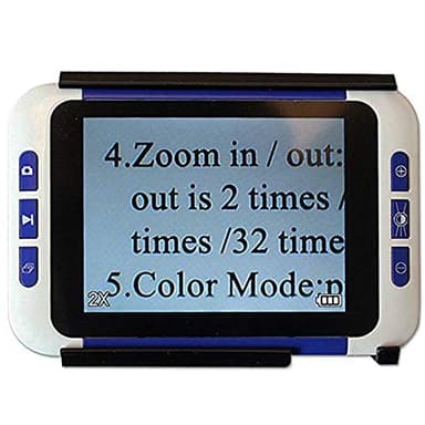 Loupe Electronique Aides à la Lecture Electroniques Numerique Portable Ecran LCD pour Basse Vision 2x-32x Zoom (3.5 Pouces)